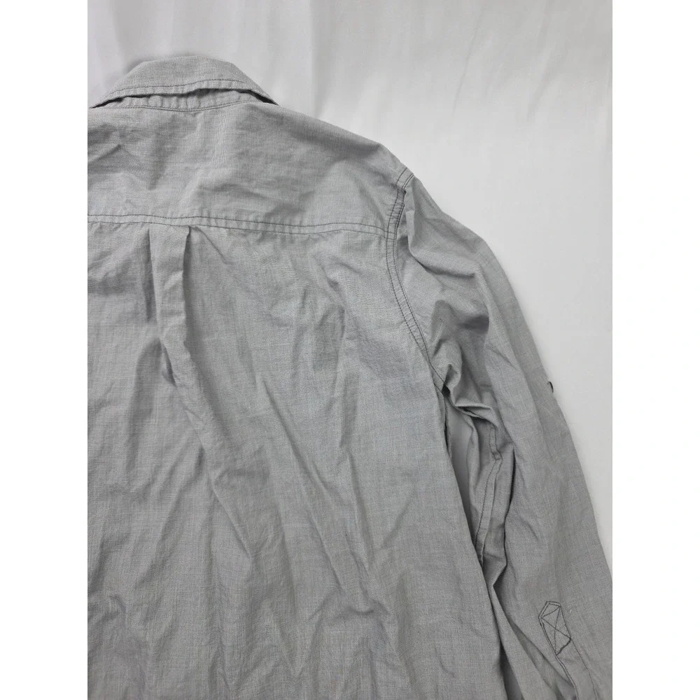 J.Crew Shirt Mens‎ Mens Gray Long Sleeve Popover Utility Cotton Style 37664